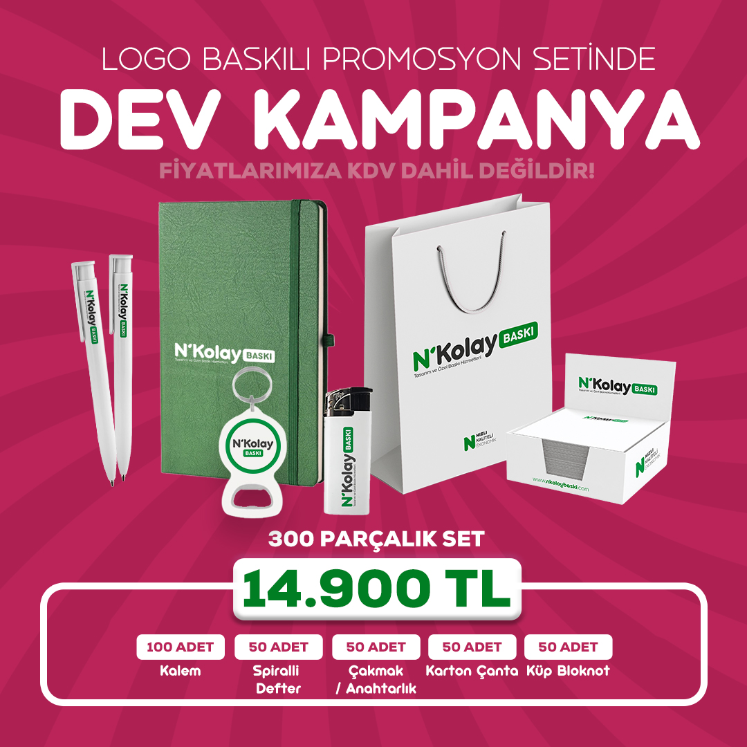 Promosyon Ürünlerinde Ücretsiz Tasarım ve Güvenli Sipariş | N